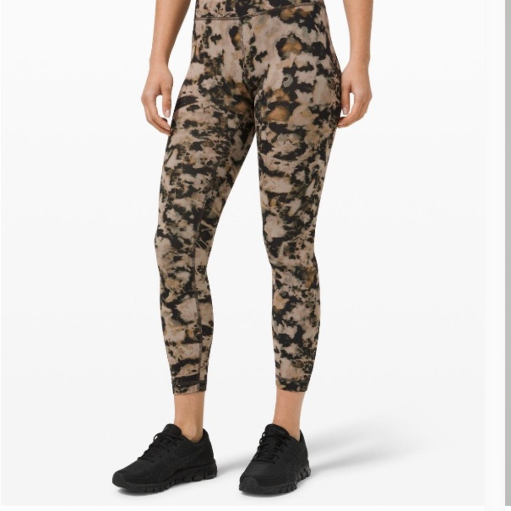lululemon athletica Black and Brown Patterned Leggings